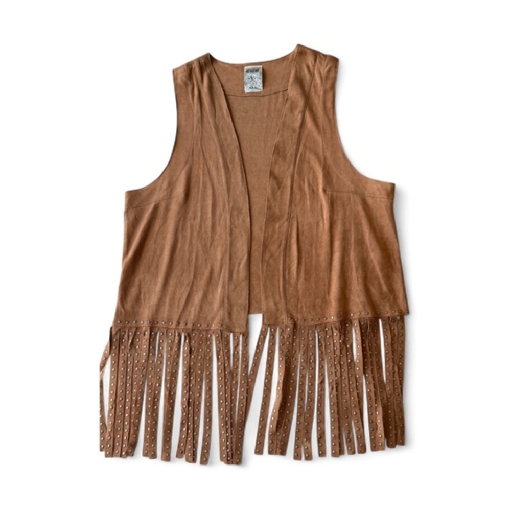 Vocal Women’s Western Suede-Style Fringe Vest